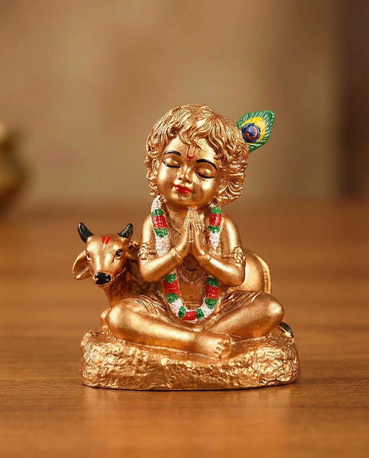 GOLDEN KRISHNA IDOL